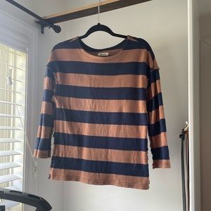Madewell raw edge wide striped sweater size XS excellent condition